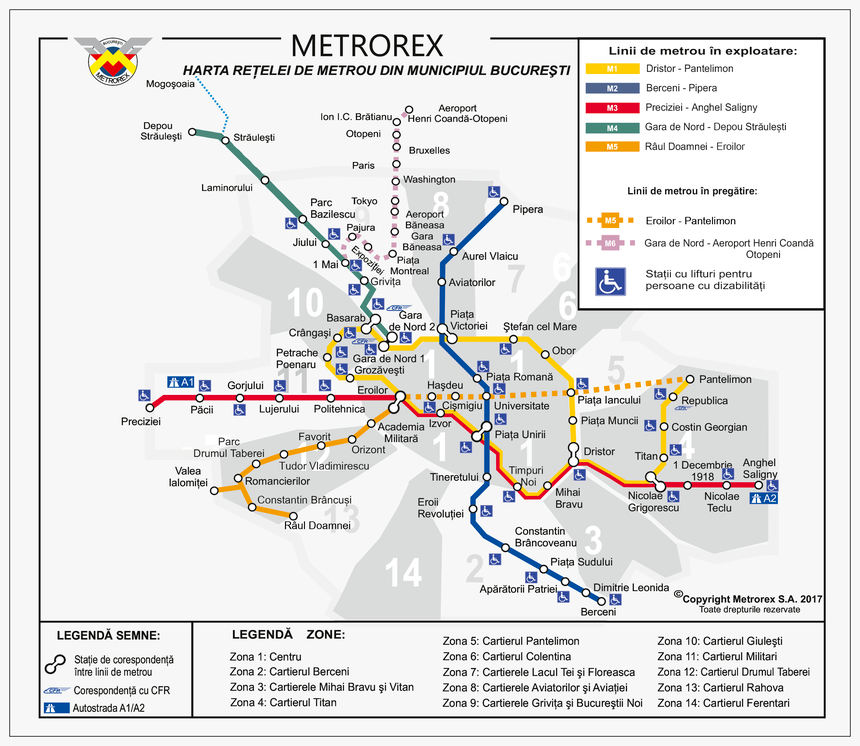 harta metrou bucuresti